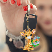 Load image into Gallery viewer, 6Pcs Acrylic Double Side Summer Dogs Diamond Art Craft Keychain DIY Crafts Decor