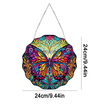 Load image into Gallery viewer, Stained Glass Animal Diamond Drawing Hanging Ornament Butterfly Suncatcher