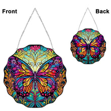 Load image into Gallery viewer, Stained Glass Animal Diamond Drawing Hanging Ornament Butterfly Suncatcher