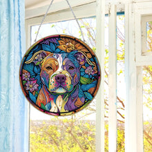 Load image into Gallery viewer, Stained Glass Animal Diamond Drawing Hanging Ornament PuppyWindow Suncatcher