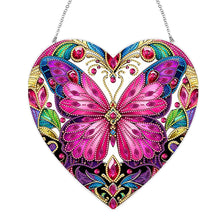 Load image into Gallery viewer, Stained Glass Animal Diamond Drawing Hanging Ornament Butterfly Suncatcher