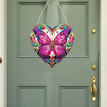 Load image into Gallery viewer, Stained Glass Animal Diamond Drawing Hanging Ornament Butterfly Suncatcher