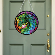 Load image into Gallery viewer, Stained Glass Animal Diamond Drawing Hanging Ornament Dragon Window Suncatcher