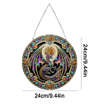 Load image into Gallery viewer, Stained Glass Animal Diamond Drawing Hanging Ornament Dragon Window Suncatcher