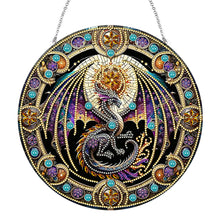 Load image into Gallery viewer, Stained Glass Animal Diamond Drawing Hanging Ornament Dragon Window Suncatcher