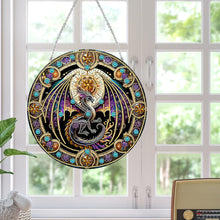 Load image into Gallery viewer, Stained Glass Animal Diamond Drawing Hanging Ornament Dragon Window Suncatcher