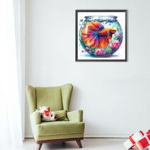 Load image into Gallery viewer, Diamond Painting - Full Round - Fish tank red and orange ¡¤ Betta (40*40CM)