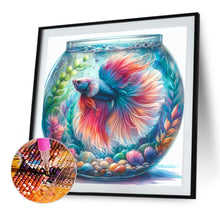 Load image into Gallery viewer, Diamond Painting - Full Round - Fish tank pink and blue ¡¤ Betta (40*40CM)