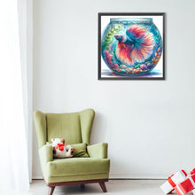 Load image into Gallery viewer, Diamond Painting - Full Round - Fish tank pink and blue ¡¤ Betta (40*40CM)