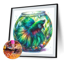 Load image into Gallery viewer, Diamond Painting - Full Round - Fish tank blue and green ¡¤ Betta (40*40CM)