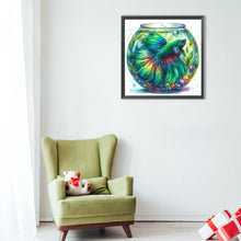 Load image into Gallery viewer, Diamond Painting - Full Round - Fish tank blue and green ¡¤ Betta (40*40CM)