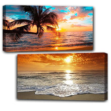 Load image into Gallery viewer, 2pcs Round Diamond Painting Set - Landscape (70*40CM)