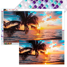 Load image into Gallery viewer, 2pcs Round Diamond Painting Set - Landscape (70*40CM)