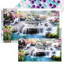 Load image into Gallery viewer, 2pcs Round Diamond Painting Set - Landscape (70*40CM)