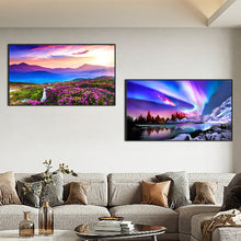 Load image into Gallery viewer, 2pcs Round Diamond Painting Set - Beautiful landscape (70*40CM)