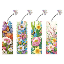 Load image into Gallery viewer, 4Pcs Butterfly Bush Special Shape Diamond Painting Bookmark for Reading Day Gift