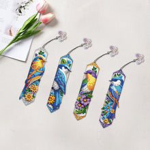Load image into Gallery viewer, 4Pcs Bluebird Special Shape Diamond Painting Bookmark for Reading Day Gift