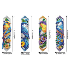 Load image into Gallery viewer, 4Pcs Bluebird Special Shape Diamond Painting Bookmark for Reading Day Gift