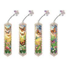 Load image into Gallery viewer, 4Pcs Butterfly Bush Special Shape Diamond Painting Bookmark for Reading Day Gift