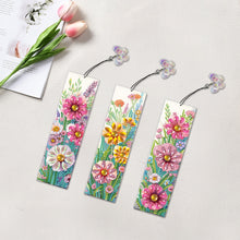 Load image into Gallery viewer, 3Pcs Flower Special Shape 5D DIY Diamond Painting Bookmark for Book Lovers