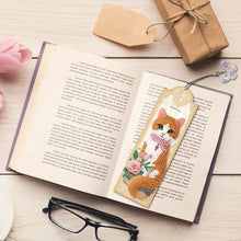 Load image into Gallery viewer, 3Pcs Cat Special Shape 5D DIY Diamond Painting Bookmark for Book Lovers