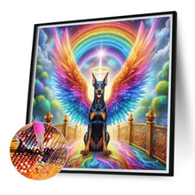 Load image into Gallery viewer, Diamond Painting - Full Round - Rainbow angel Doberman (40*40CM)
