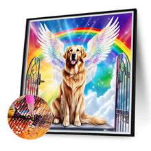 Load image into Gallery viewer, Diamond Painting - Full Round - Rainbow angel golden retriever (40*40CM)