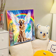 Load image into Gallery viewer, Diamond Painting - Full Round - Rainbow angel golden retriever (40*40CM)