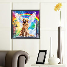 Load image into Gallery viewer, Diamond Painting - Full Round - Rainbow angel golden retriever (40*40CM)