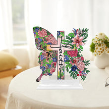 Load image into Gallery viewer, Acrylic Butterfly and Faith Table Top Diamond Painting Ornament Kits for Home