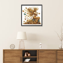 Load image into Gallery viewer, Diamond Painting - Partial Special Shaped - Butterfly girl (30*30CM)