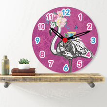 Load image into Gallery viewer, Flamingo Wooden DIY Diamond Painting Clock Kit Hanging Sign for Home Wall Decor