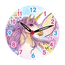 Load image into Gallery viewer, Cartoon Wooden DIY Diamond Painting Clock Kit Hanging Sign for Home Wall Decor