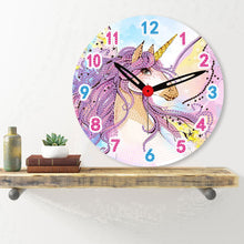 Load image into Gallery viewer, Cartoon Wooden DIY Diamond Painting Clock Kit Hanging Sign for Home Wall Decor