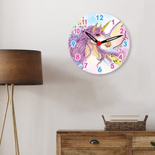 Load image into Gallery viewer, Cartoon Wooden DIY Diamond Painting Clock Kit Hanging Sign for Home Wall Decor