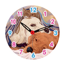 Load image into Gallery viewer, Animal Wooden DIY Diamond Painting Clock Kit Hanging Sign for Home Wall Decor
