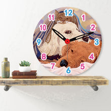 Load image into Gallery viewer, Animal Wooden DIY Diamond Painting Clock Kit Hanging Sign for Home Wall Decor