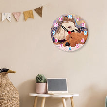 Load image into Gallery viewer, Animal Wooden DIY Diamond Painting Clock Kit Hanging Sign for Home Wall Decor