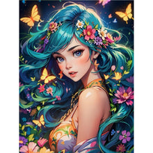Load image into Gallery viewer, Diamond Painting - Full Round - Butterfly and girl (30*40CM)