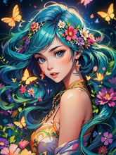 Load image into Gallery viewer, Diamond Painting - Full Round - Butterfly and girl (30*40CM)