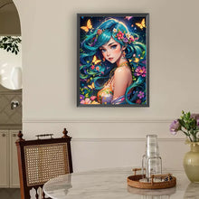 Load image into Gallery viewer, Diamond Painting - Full Round - Butterfly and girl (30*40CM)