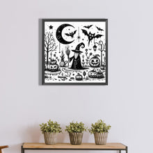 Load image into Gallery viewer, Diamond Painting - Full Round - Black and white Halloween (40*40CM)