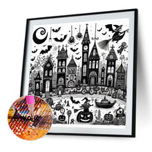 Load image into Gallery viewer, Diamond Painting - Full Round - Black and white Halloween (40*40CM)