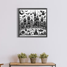 Load image into Gallery viewer, Diamond Painting - Full Round - Black and white Halloween (40*40CM)