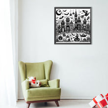 Load image into Gallery viewer, Diamond Painting - Full Round - Black and white Halloween (40*40CM)