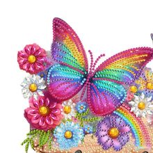 Load image into Gallery viewer, Wooden Special Shaped Rainbow Butterflies Flowers Diamond Art Craft Wall Hooks