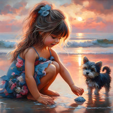 Load image into Gallery viewer, Diamond Painting - Full Round - Cute girl (30*30CM)