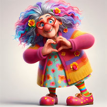 Load image into Gallery viewer, Diamond Painting - Full Round - Cute old lady (30*30CM)