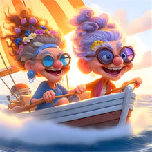 Load image into Gallery viewer, Diamond Painting - Full Round - Cute old lady (30*30CM)