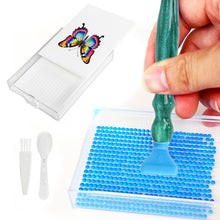 Load image into Gallery viewer, Butterfly Diamond Painting Tray Kit Diamond Storage Tray with Lid for Art Crafts